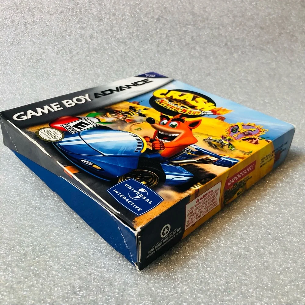 Crash Nitro Kart (Nintendo Game Boy Advance, 2003) Box EUC , Manual And Game